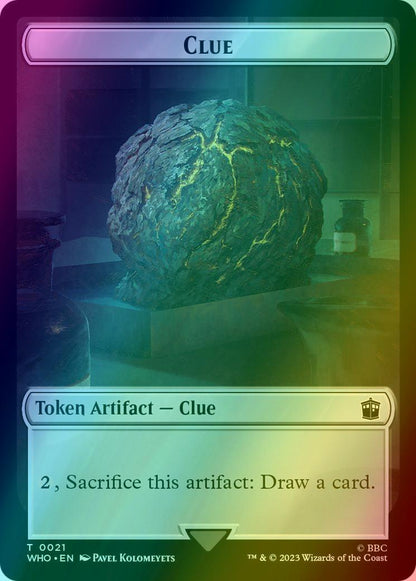 Alien Angel Token (11) // Clue Token (21) [Universes Beyond: Doctor Who: Tokens] [Foil]