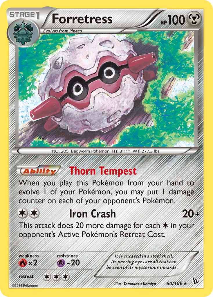 Forretress - 60/106 - Rare [xy2-60] [Non-Holo]