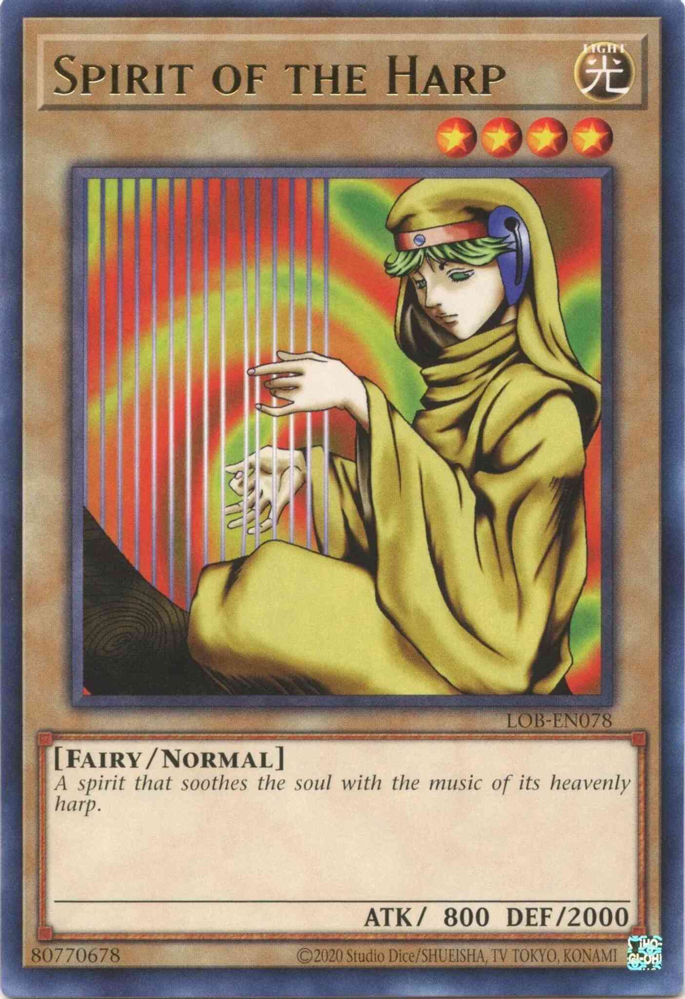 Spirit of the Harp - 25th Anniversary - LOB-EN078 - Rare - Unlimited