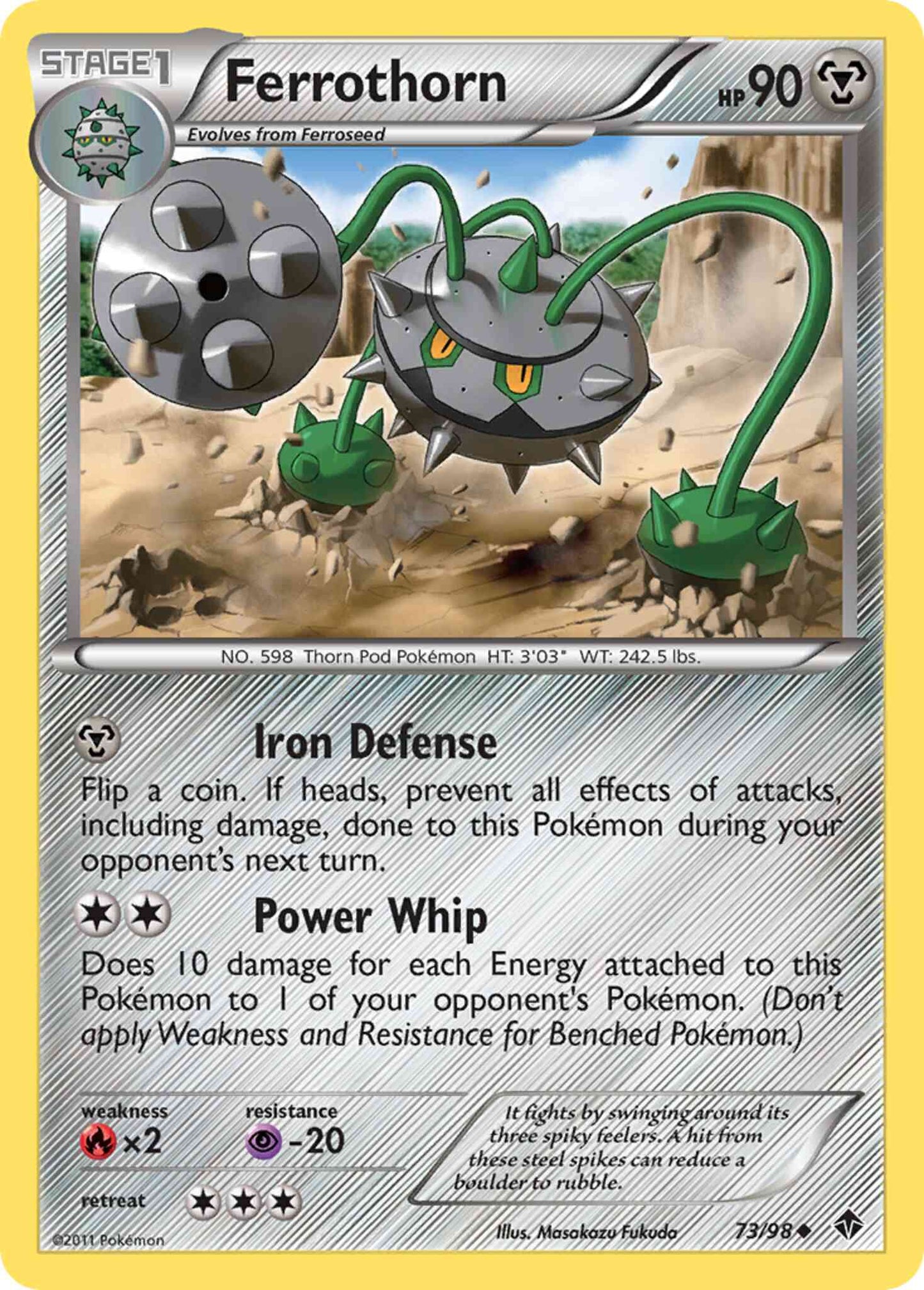 Ferrothorn - 73/98 - Uncommon [bw2-73] [Non-Holo]