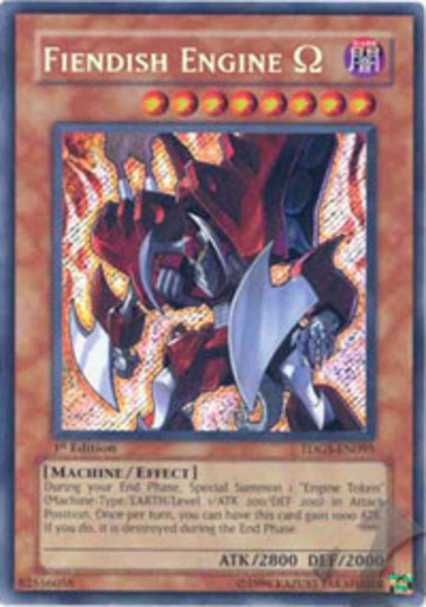 Fiendish Engine Omega - TDGS-EN095 - Secret Rare - Unlimited