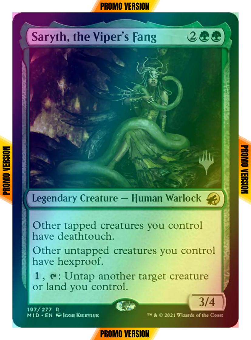 Saryth, the Viper's Fang [Promo Pack] [197p] [Innistrad: Midnight Hunt Promos] [Foil]