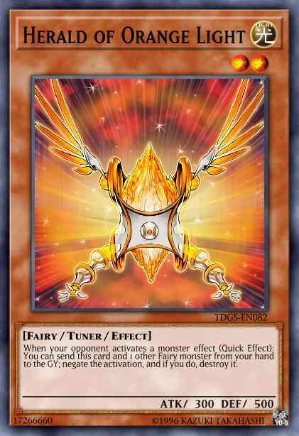 Herald of Orange Light - BP03-EN050 - Shatterfoil Rare - 1st Edition