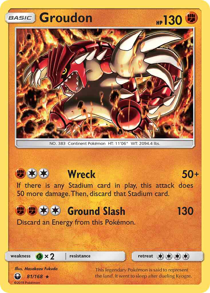 Groudon - 81/168 - Rare Holo [sm7-81] [Holo]