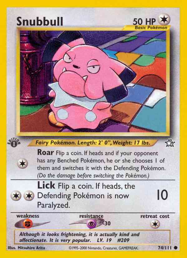 Snubbull - 74/111 - Common - 1st Edition [neo1-74] [Non-Holo]