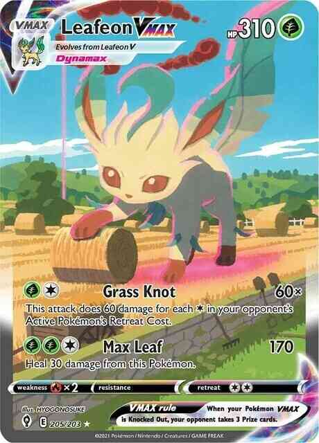 Leafeon VMAX - 205/203 - Rare Rainbow [swsh7-205] [Secret]