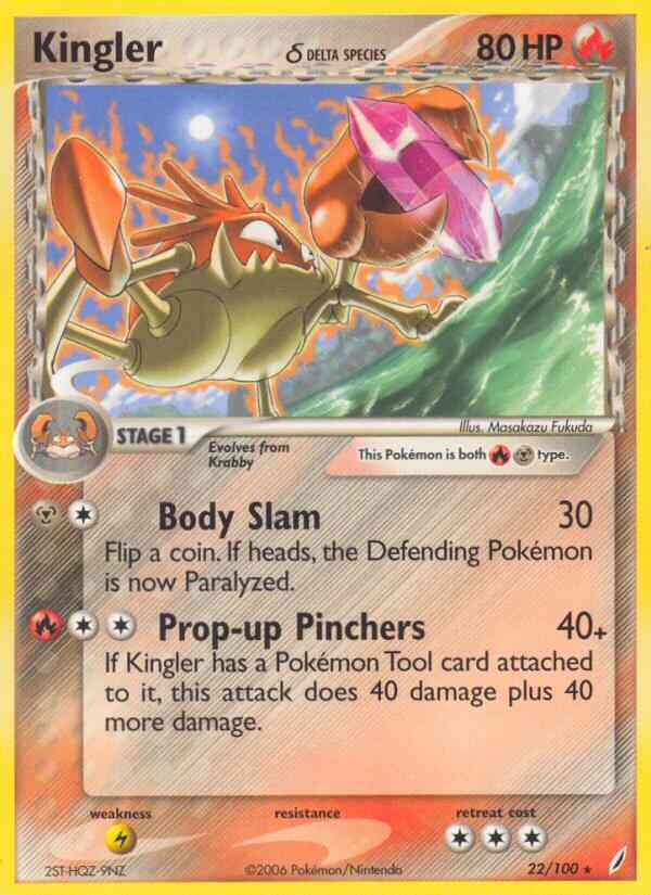 Kingler δ - 22/100 - Rare [ex14-22] [Non-Holo]