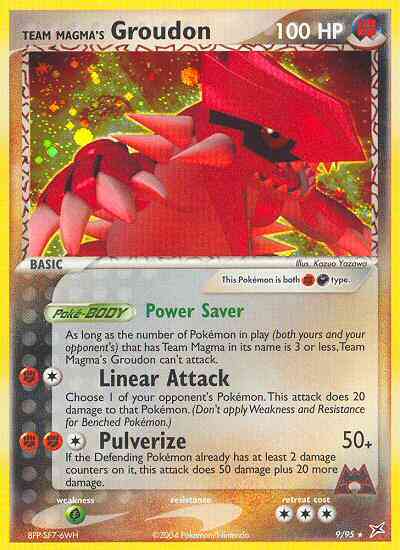 Team Magma's Groudon - 9/95 - Rare Holo [ex4-9] [Reverse Holo]