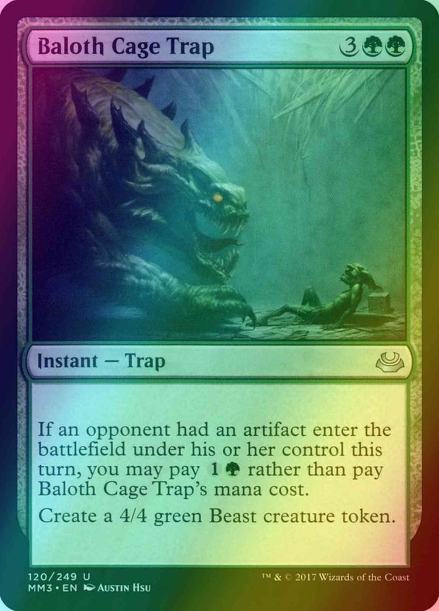 Baloth Cage Trap [120] [Modern Masters 2017] [Foil]