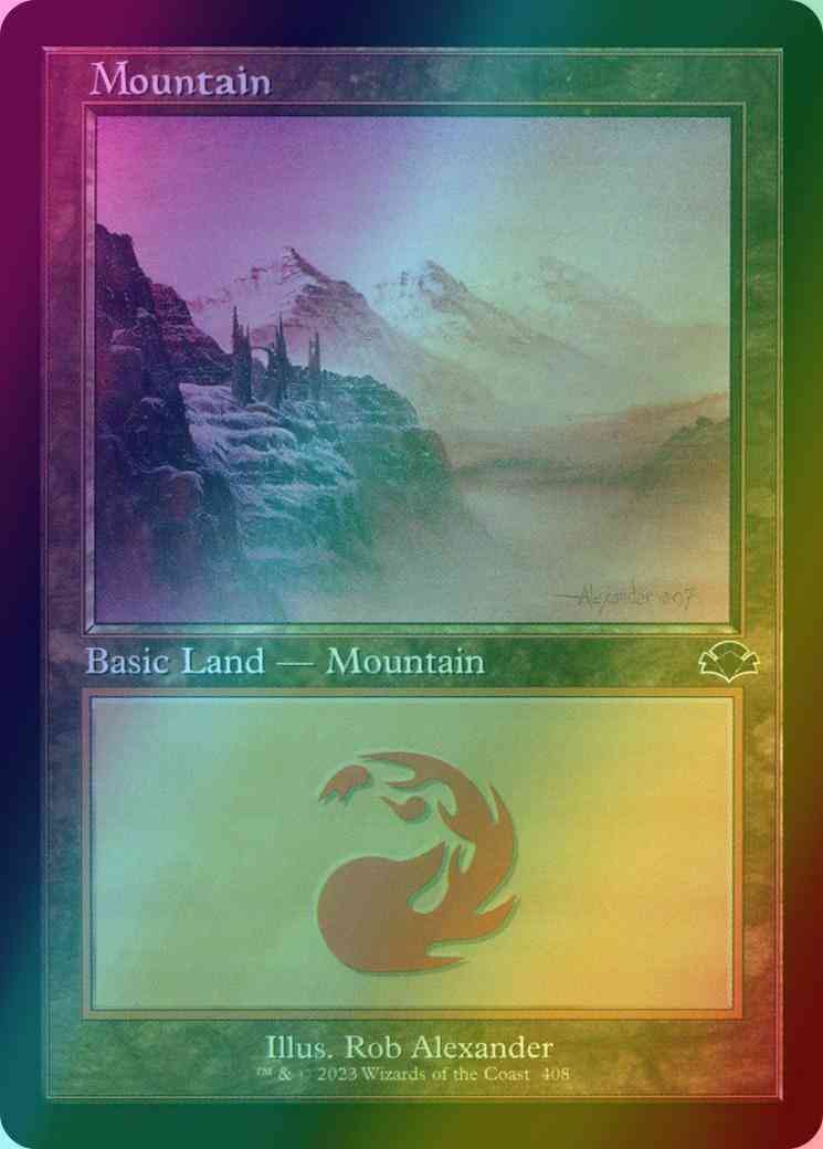 Mountain [408] [Retro Frame] [Dominaria Remastered] [Foil]