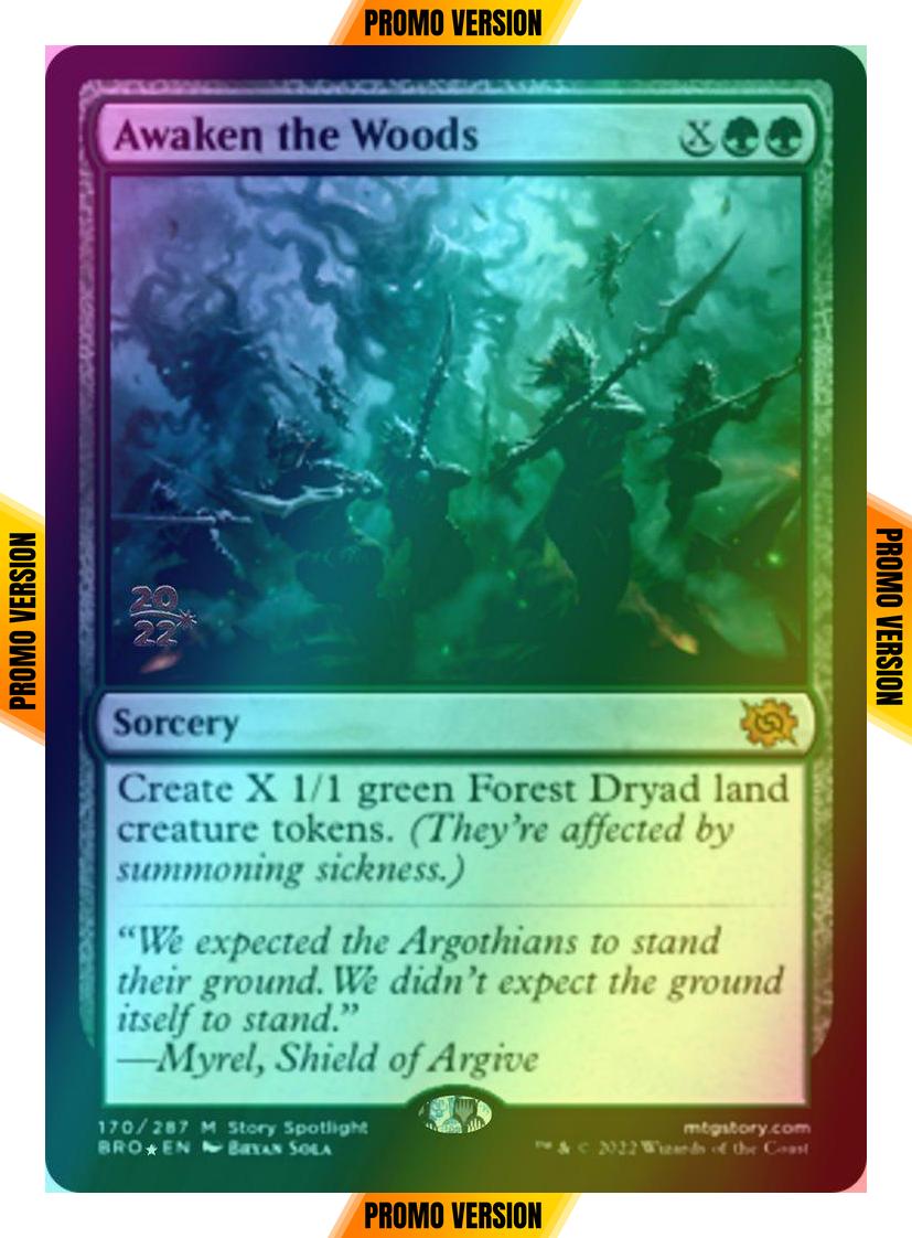 Awaken the Woods [170s] [Prerelease] [The Brothers' War: Promos] [Foil]