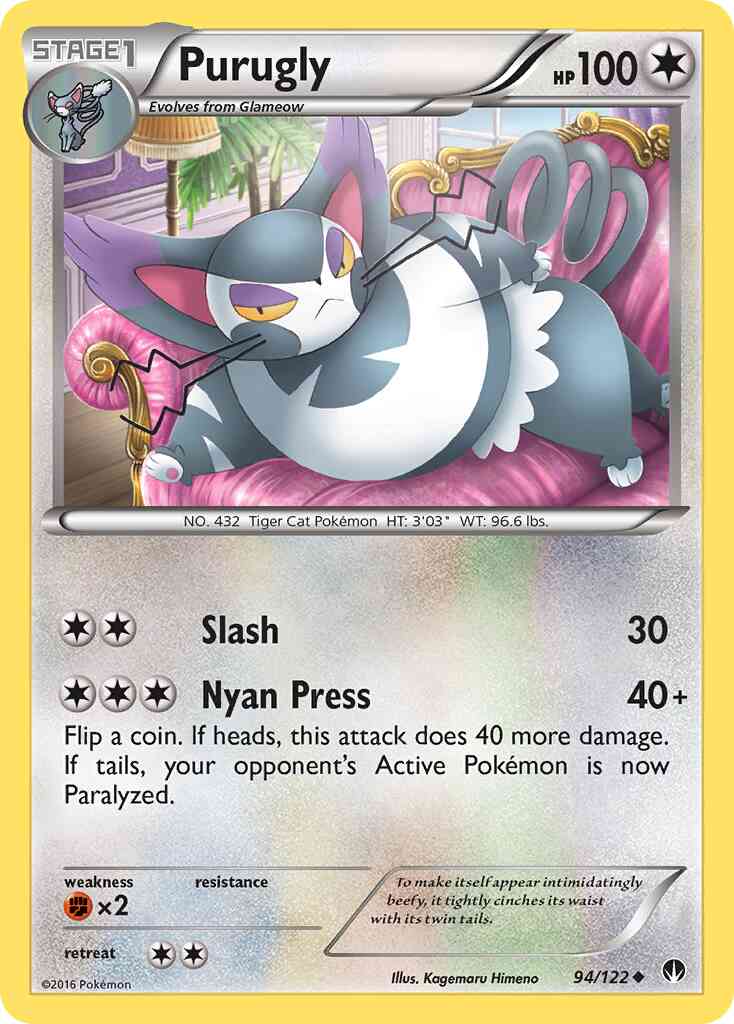 Purugly - 94/122 - Uncommon [xy9-94] [Non-Holo]