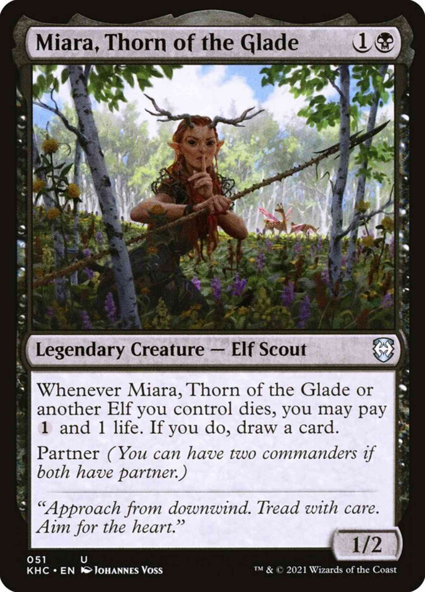 Miara, Thorn of the Glade [51] [Kaldheim Commander] [Non-Foil]