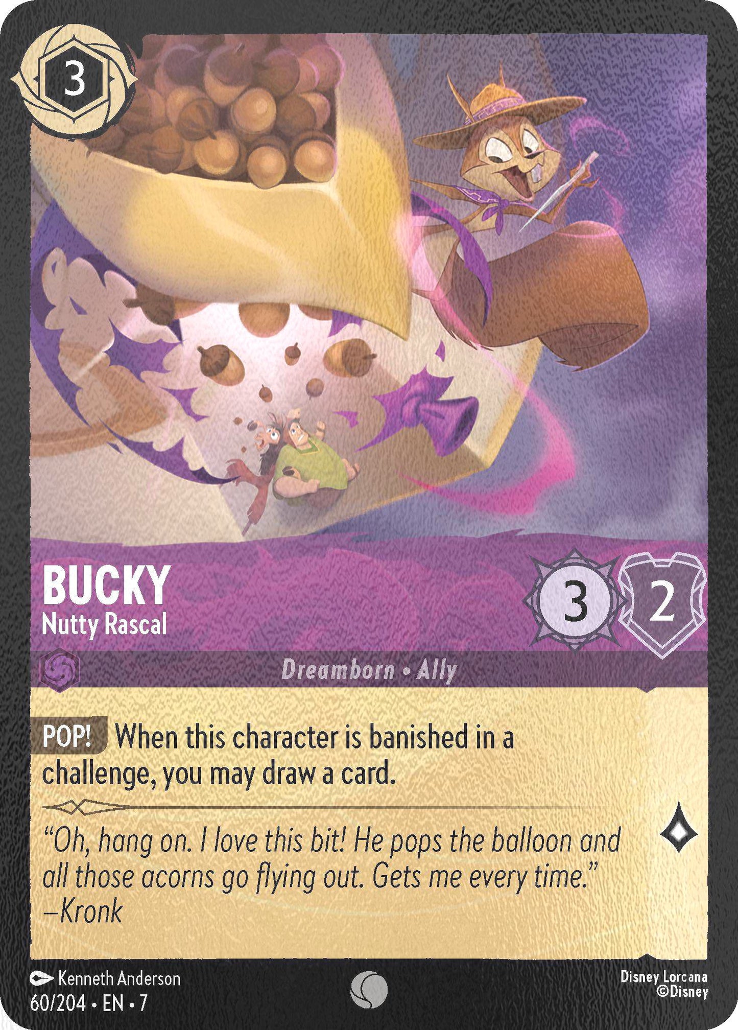 Bucky - Nutty Rascal - 60/204 [Archazia's Island] [Cold Foil]