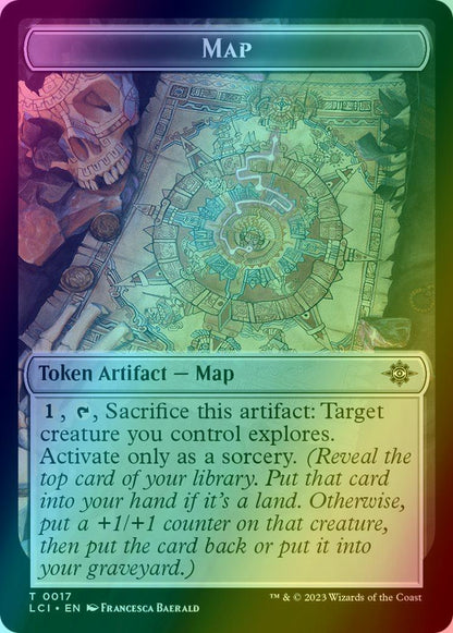 Gnome Soldier Token (03) // Map Token (17) [The Lost Caverns of Ixalan: Tokens] [Foil]