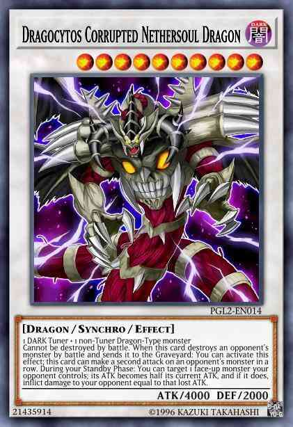 Dragocytos Corrupted Nethersoul Dragon - PGL2-EN014 - Gold Secret Rare - 1st Edition