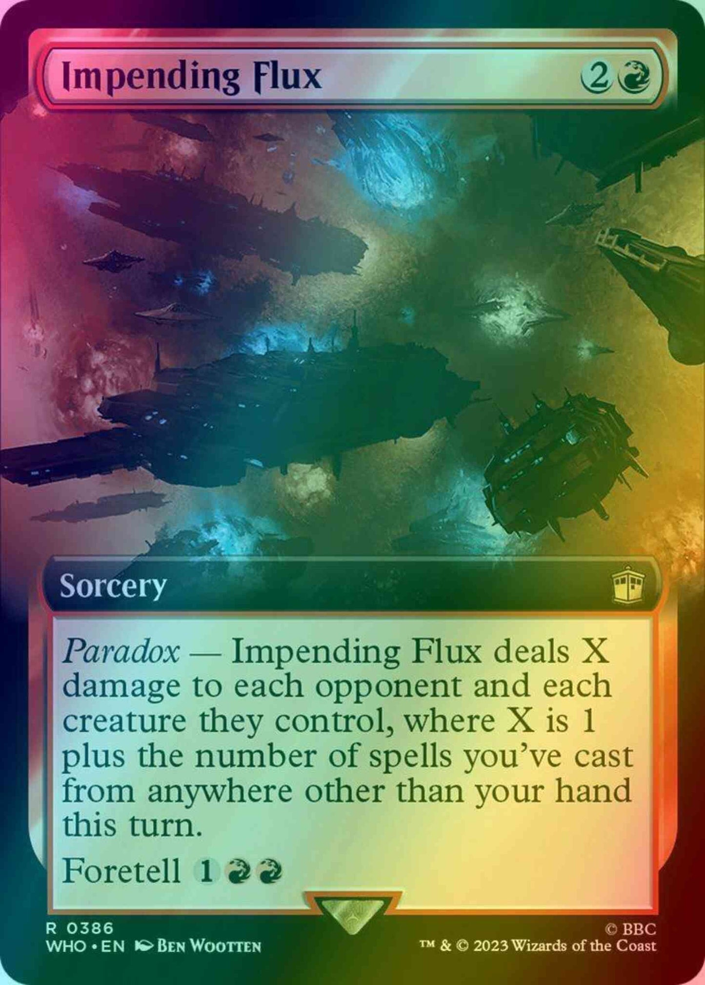 Impending Flux [386] [Extended Art] [Universes Beyond: Doctor Who] [Foil]