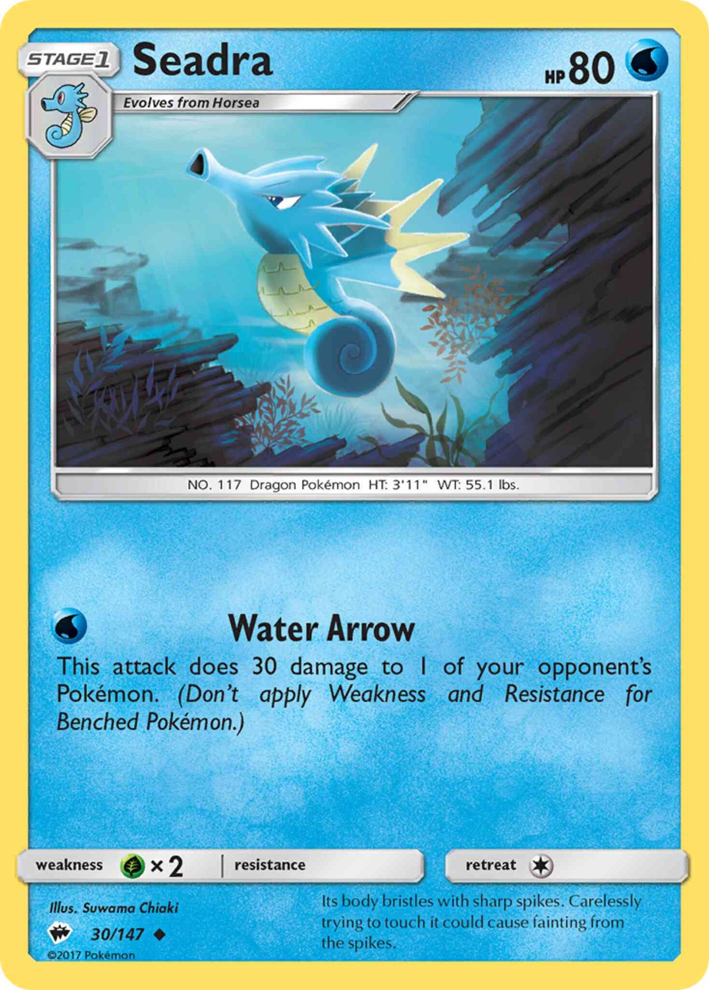 Seadra - 30/147 - Uncommon [sm3-30] [Non-Holo]
