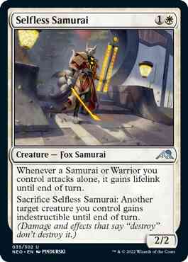 Selfless Samurai [35] [Kamigawa: Neon Dynasty] [Non-Foil]