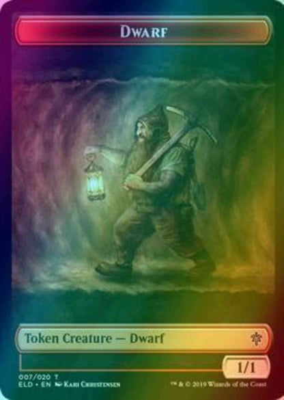 Dwarf Token (07) // Food Token (18) [Throne of Eldraine Tokens] [Foil]