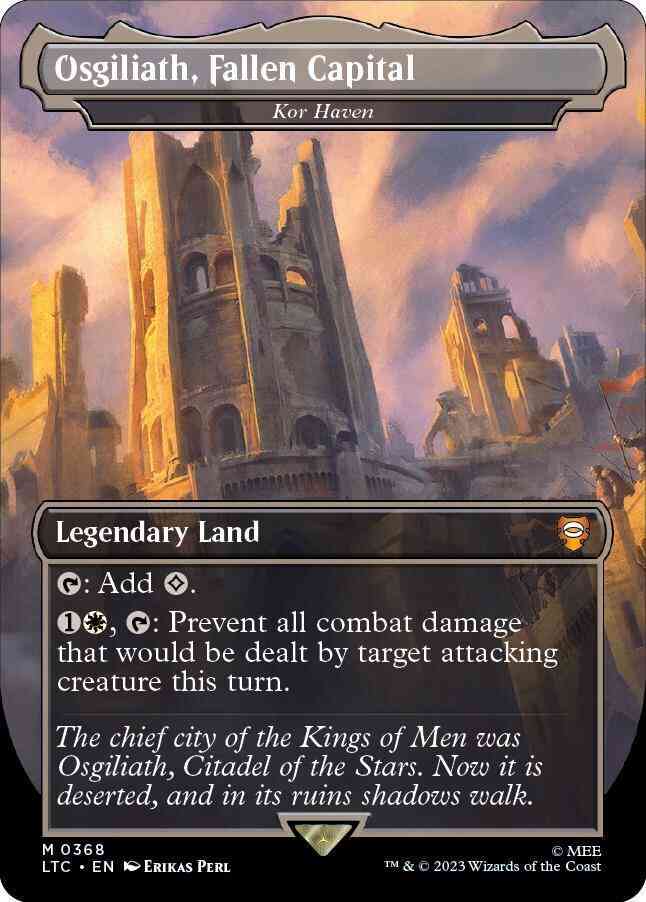 Osgiliath, Fallen Capital - Kor Haven [368] [Borderless] [Realms and Relics] [The Lord of the Rings: Tales of Middle-earth: Commander] [Non-Foil]