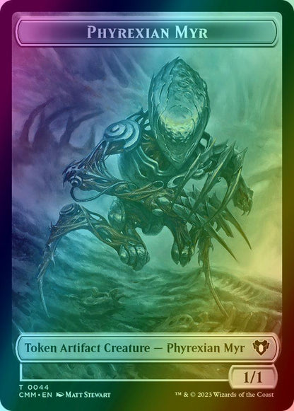 Eldrazi Token (01) // Phyrexian Myr Token (44) [Commander Masters: Tokens] [Foil]
