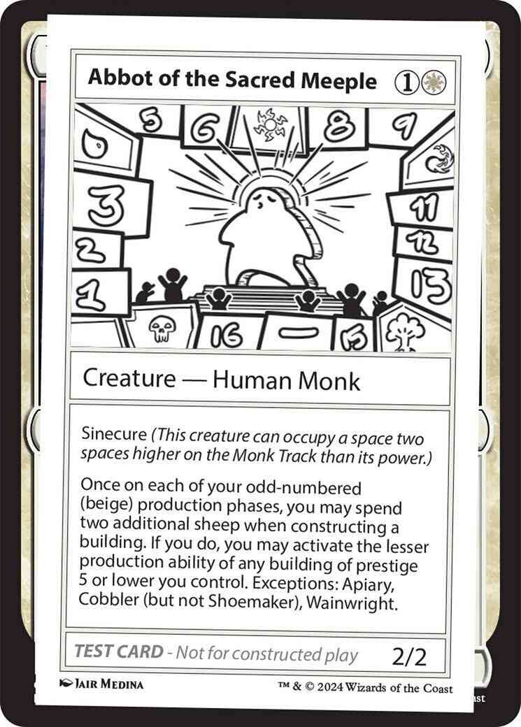 Abbot of the Sacred Meeple [271] [Playtest Card] [Mystery Booster 2] [Non-Foil]