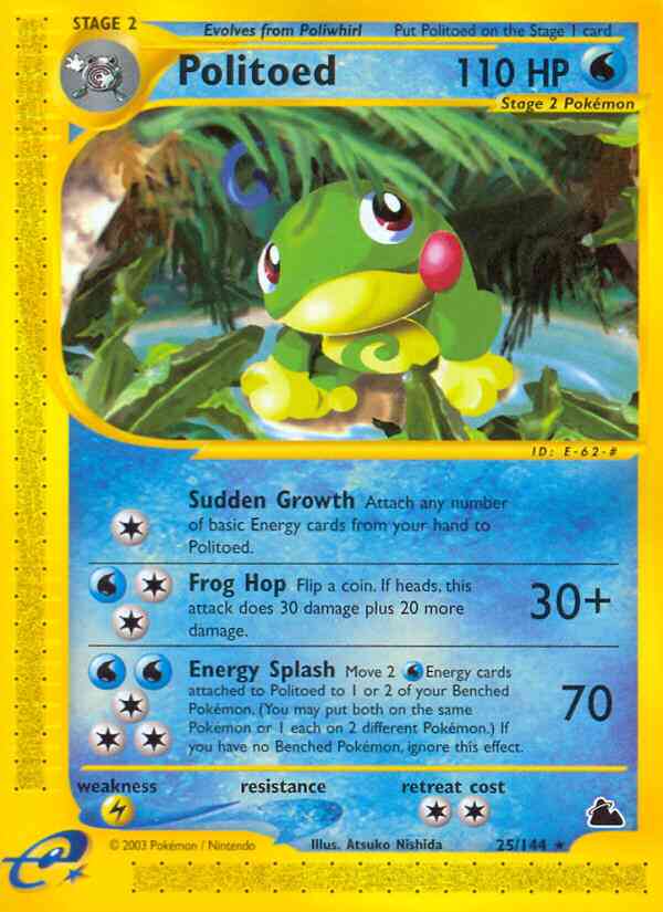 Politoed - 25/144 - Rare [ecard3-25] [Reverse Holo]