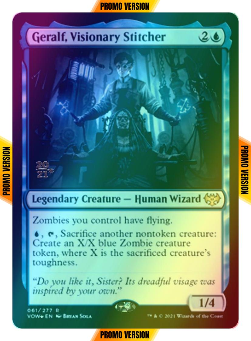 Geralf, Visionary Stitcher [Prerelease] [61s] [Innistrad: Crimson Vow: Promos] [Foil]
