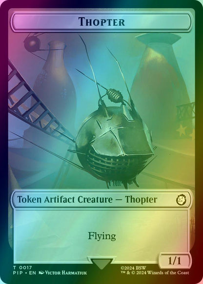 Radiation Token (22) // Thopter Token (17) [Fallout: Tokens] [Foil]
