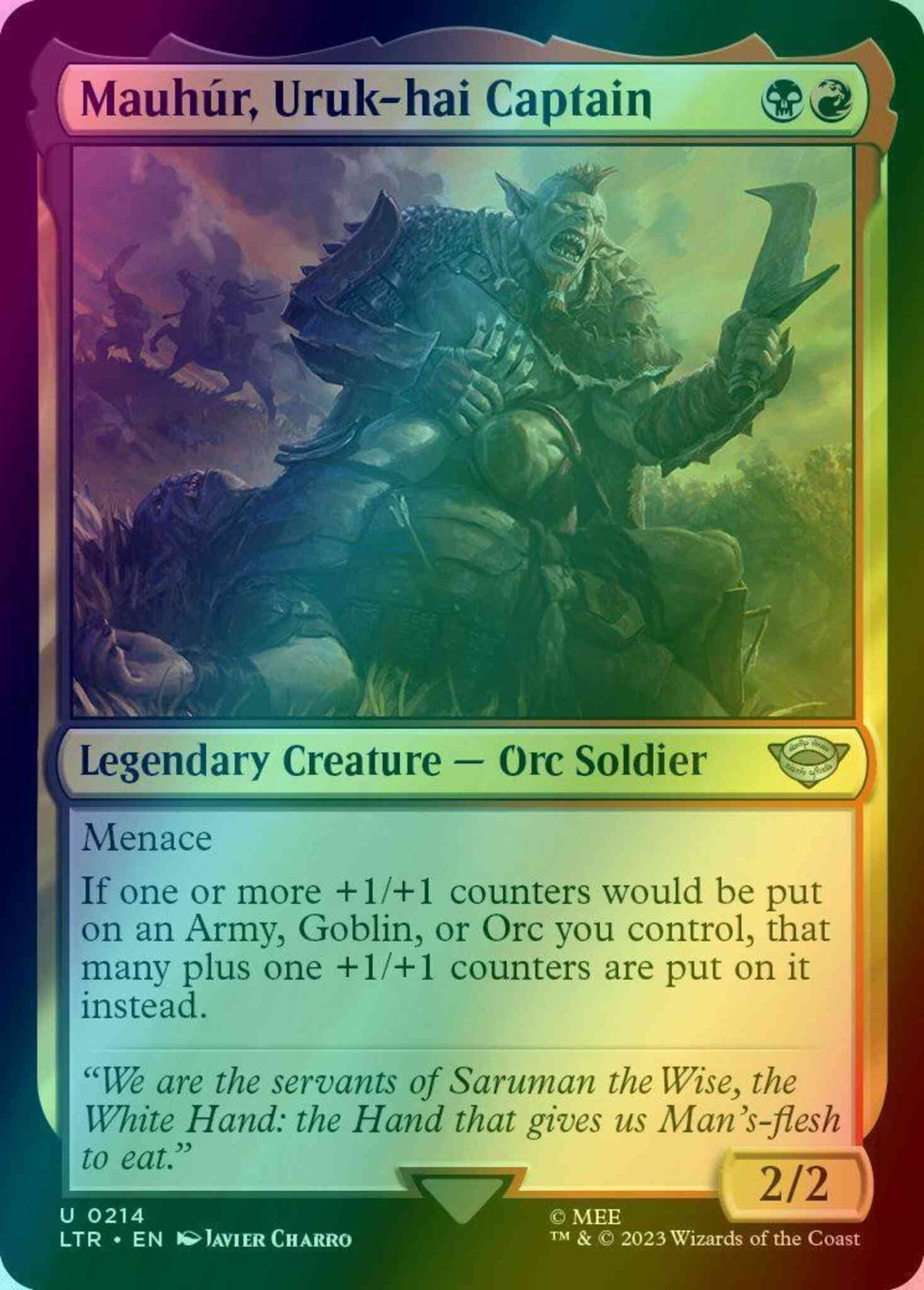 Mauhúr, Uruk-hai Captain [214] [The Lord of the Rings: Tales of Middle-earth] [Foil]