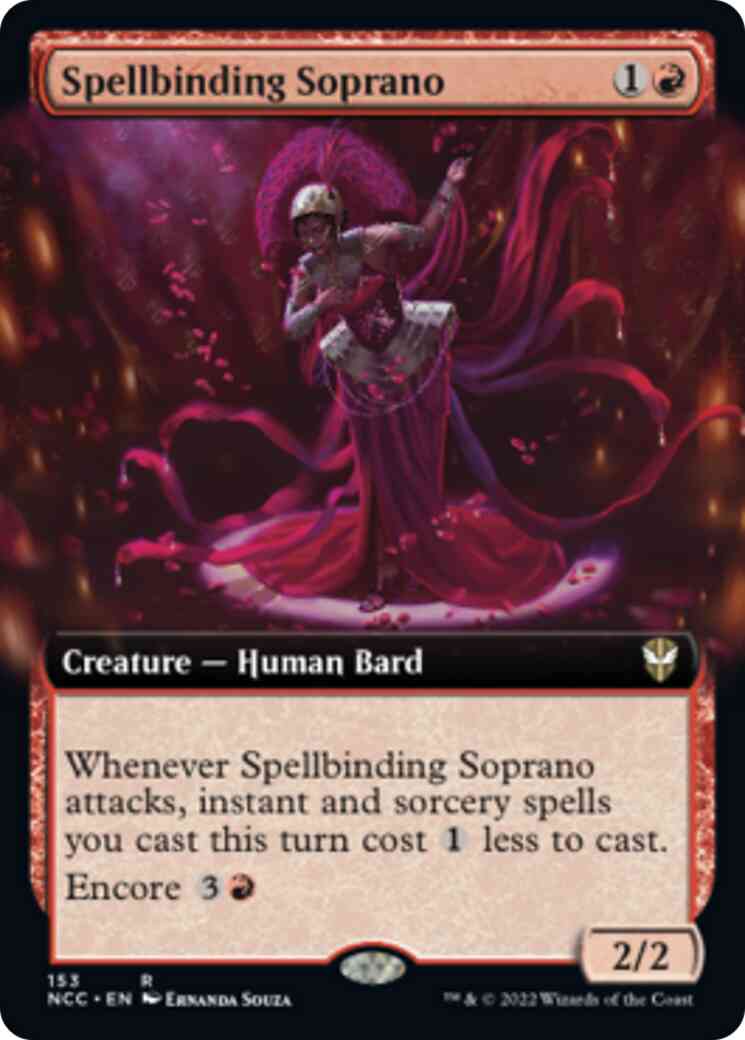 Spellbinding Soprano [153] [Extended Art] [Streets of New Capenna: Commander] [Non-Foil]
