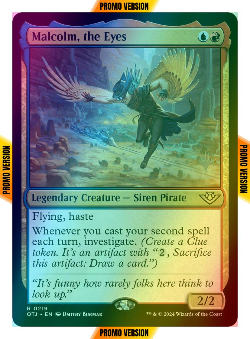 Malcolm, the Eyes [219p] [Promo Pack] [Outlaws of Thunder Junction: Promos] [Foil]