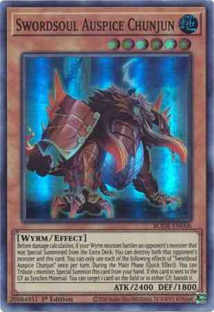 Swordsoul Auspice Chunjun - BODE-EN006 - Super Rare - 1st Edition