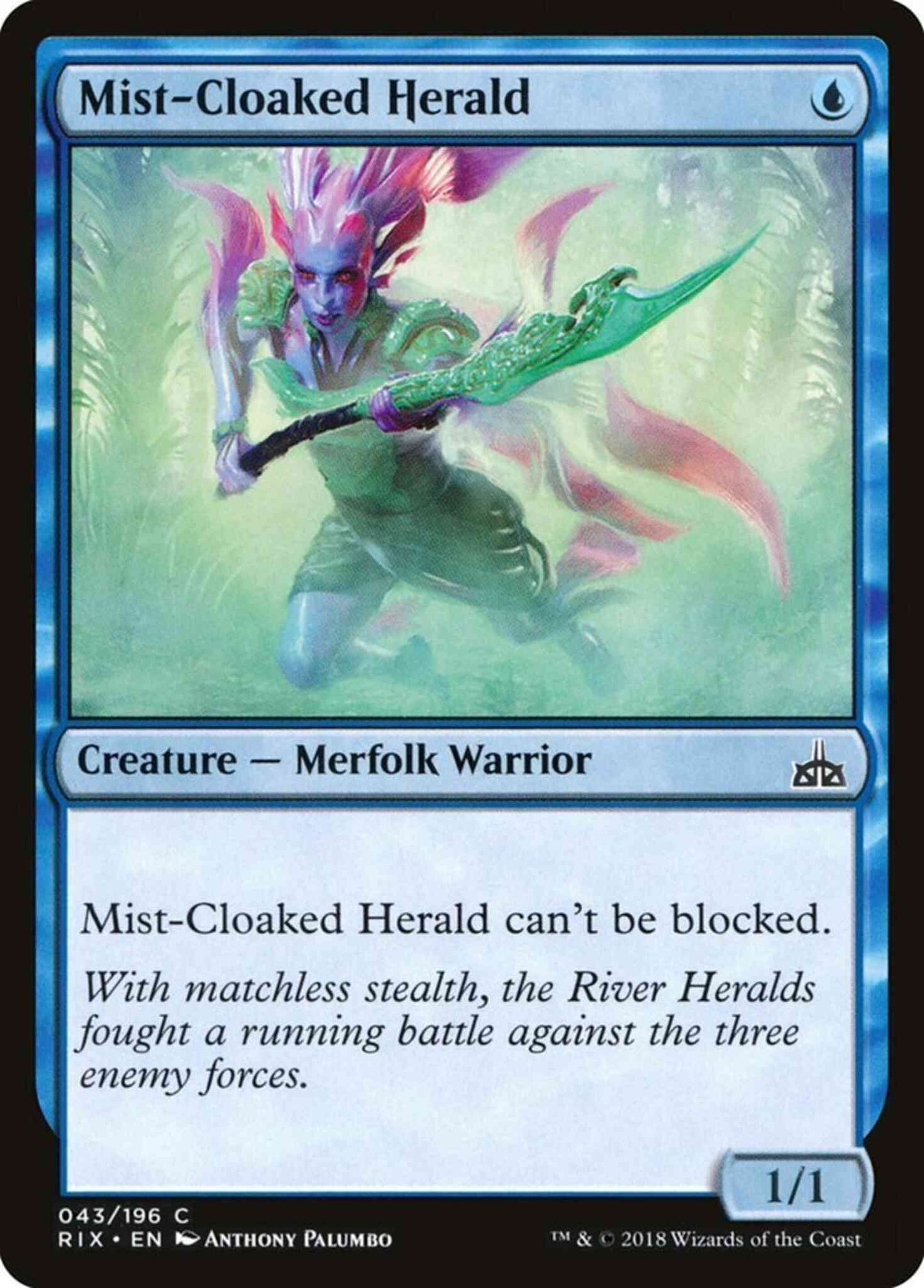 Mist-Cloaked Herald [43] [Rivals of Ixalan] [Non-Foil]