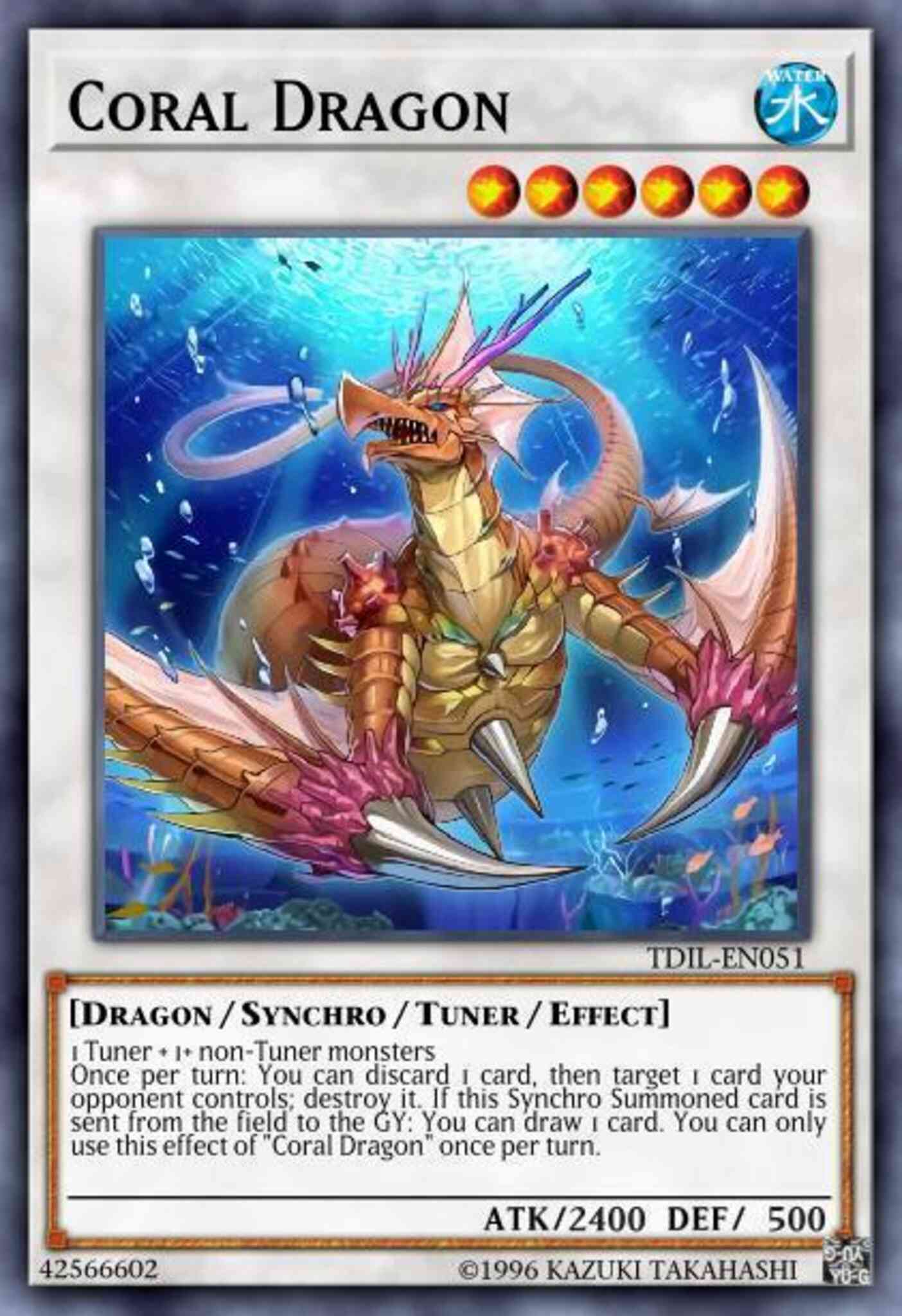 Coral Dragon - TDIL-EN051 - Secret Rare - 1st Edition