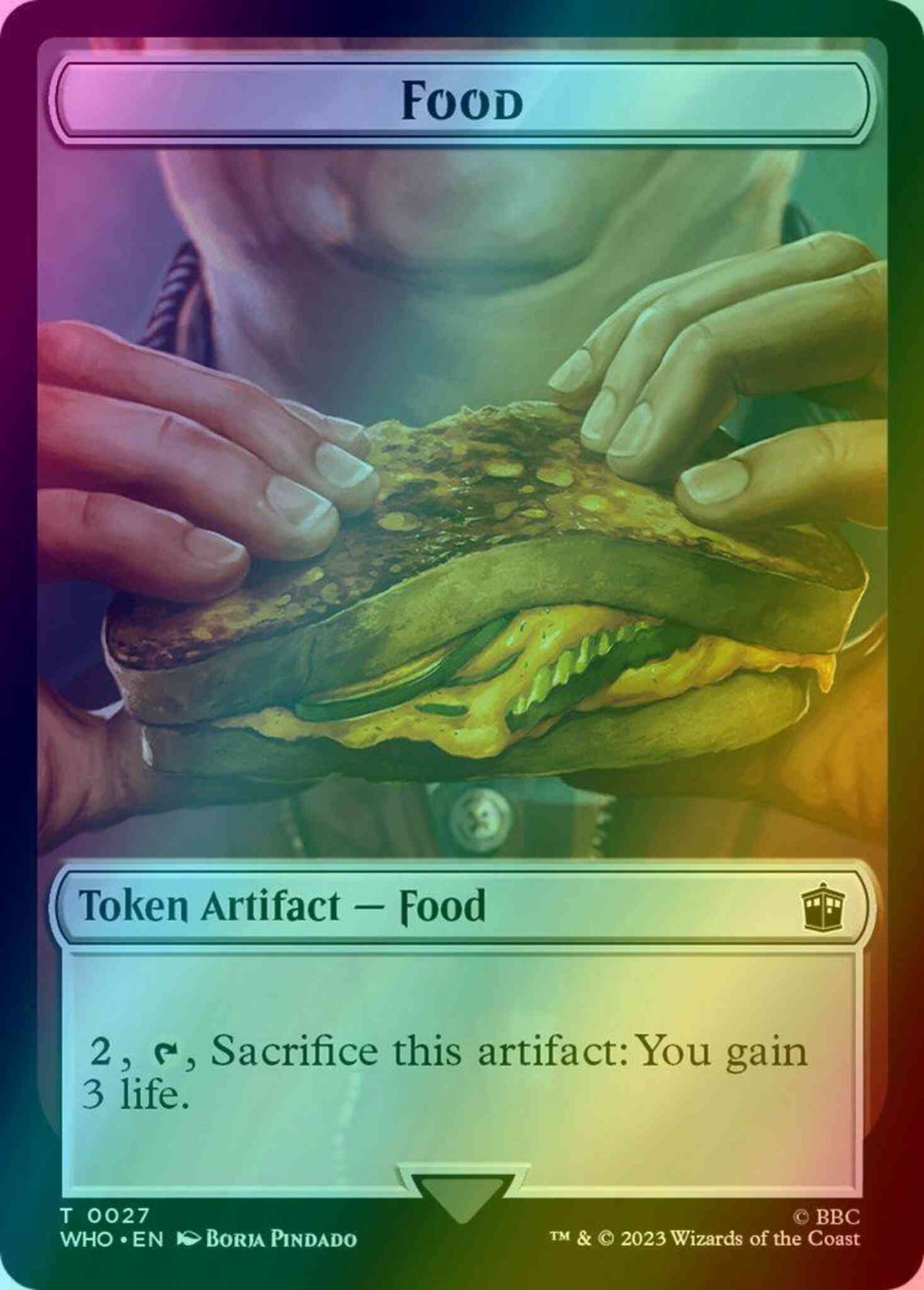 Food Token (27) // Soldier Token (08) [Universes Beyond: Doctor Who: Tokens] [Foil]