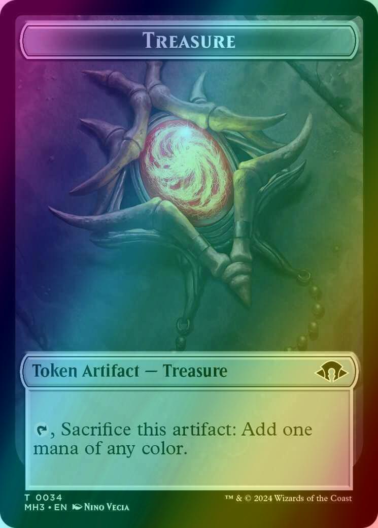 Phyrexian Germ Token (16) // Treasure Token (34) [Modern Horizons 3: Tokens] [Foil]