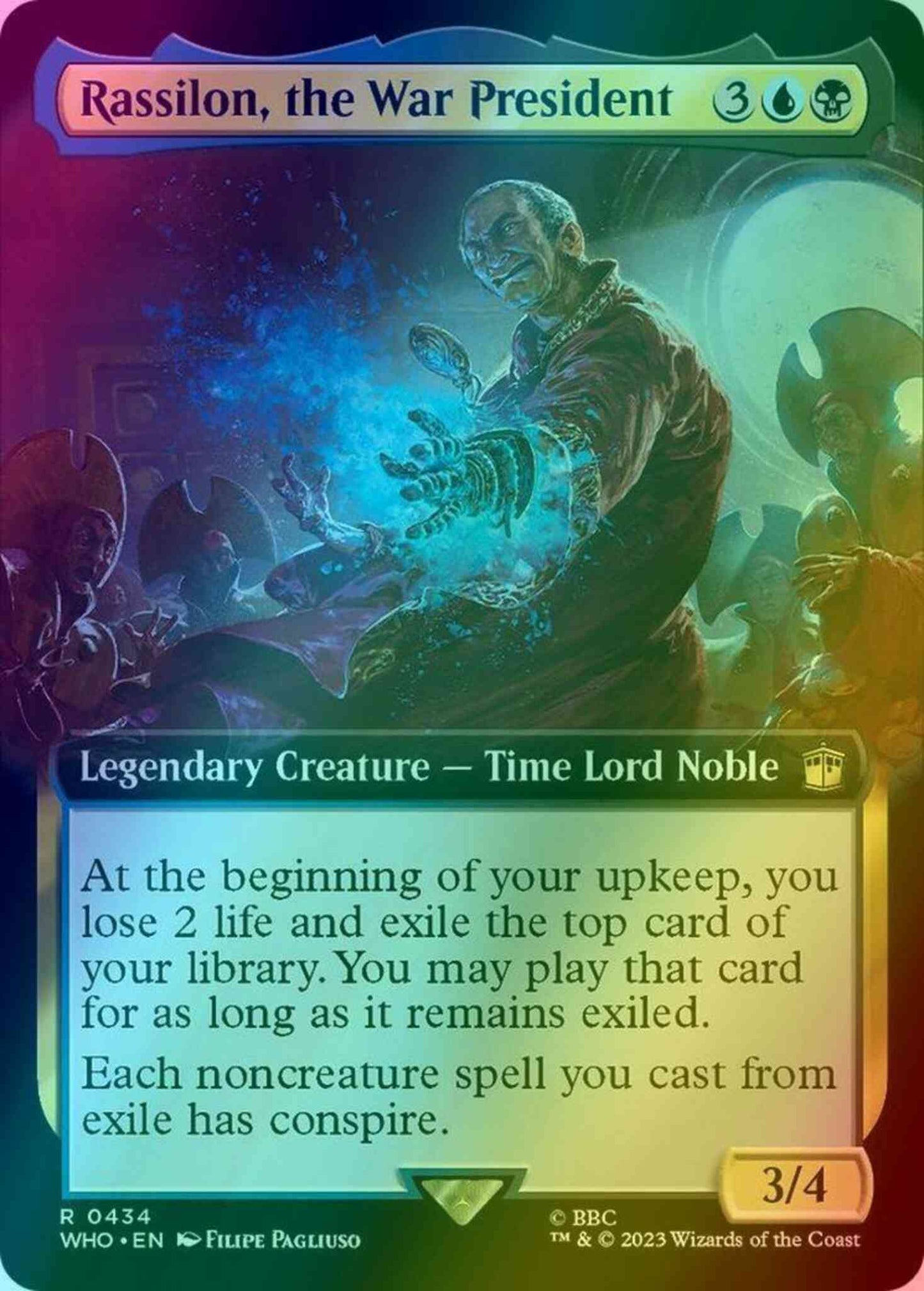 Rassilon, the War President [434] [Extended Art] [Universes Beyond: Doctor Who] [Foil]