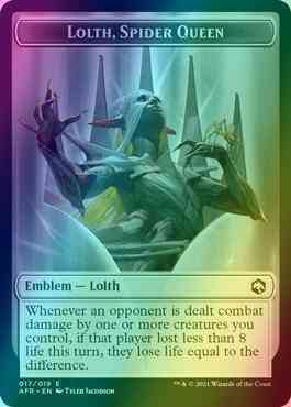 Lolth, Spider Queen Emblem (17) // Spider Token (07) [Adventures in the Forgotten Realms: Tokens] [Foil]