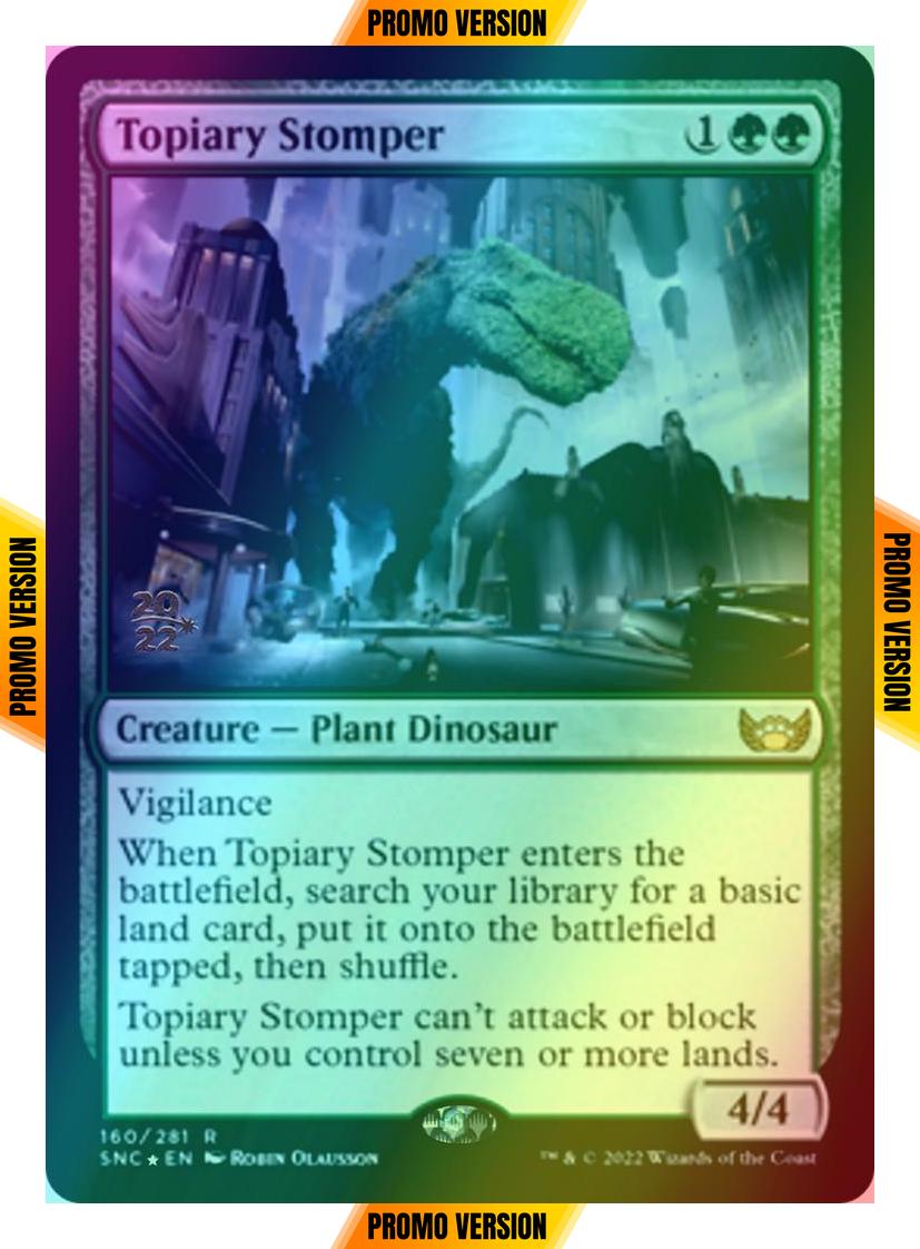 Topiary Stomper [Prerelease] [160s] [Streets of New Capenna: Promos] [Foil]