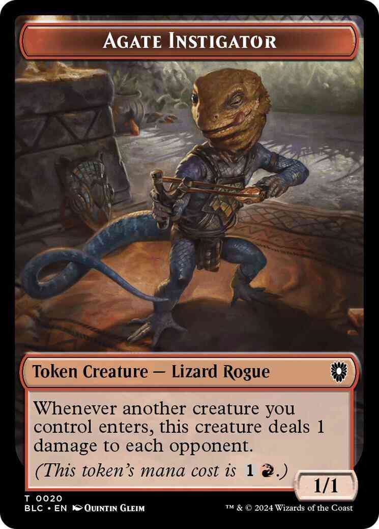 Agate Instigator Token (20) // Rabbit Token (03) [Bloomburrow: Commander: Tokens] [Non-Foil]