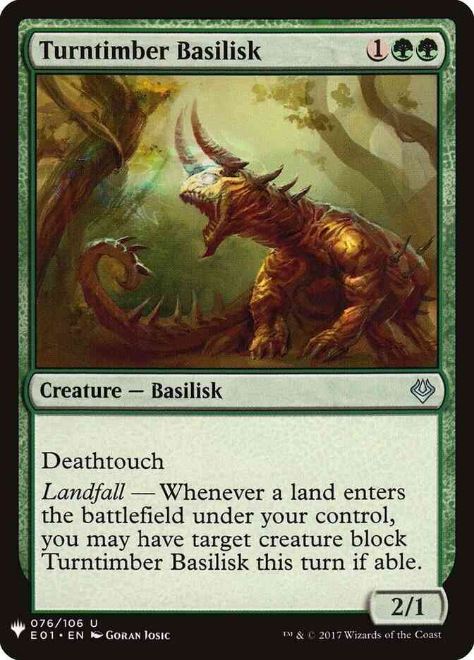 Turntimber Basilisk [E01-76] [The List] [Non-Foil]