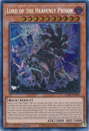 Lord of the Heavenly Prison - RA03-EN029 - Secret Rare - 1st Edition