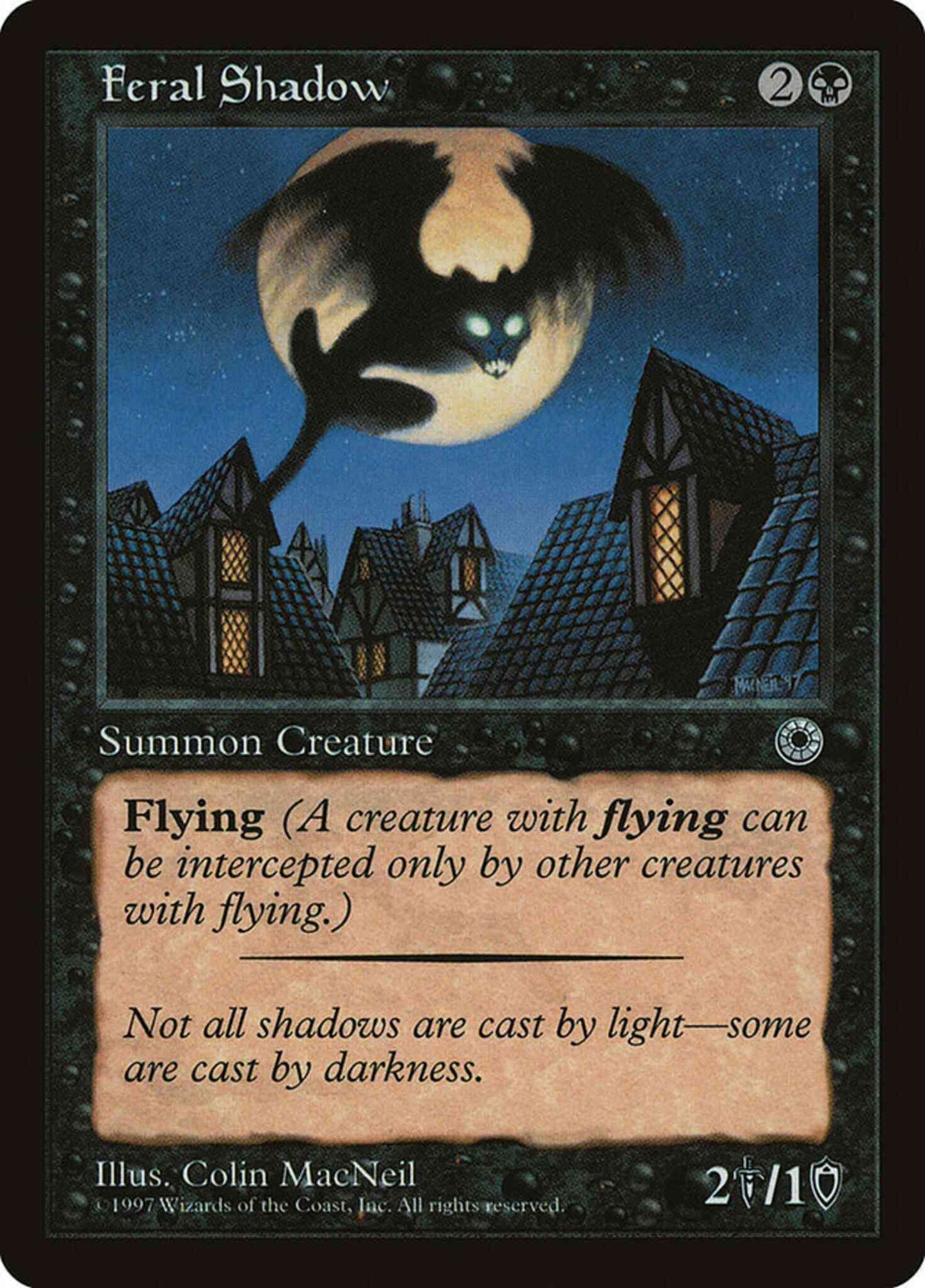 Feral Shadow [93d] [Reminder Text] [Portal 1] [Non-Foil]