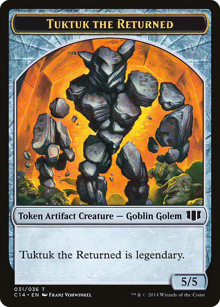 Daretti, Scrap Savant Emblem (36) // Tuktuk the Returned Token (31) [Commander 2014 Tokens] [Non-Foil]
