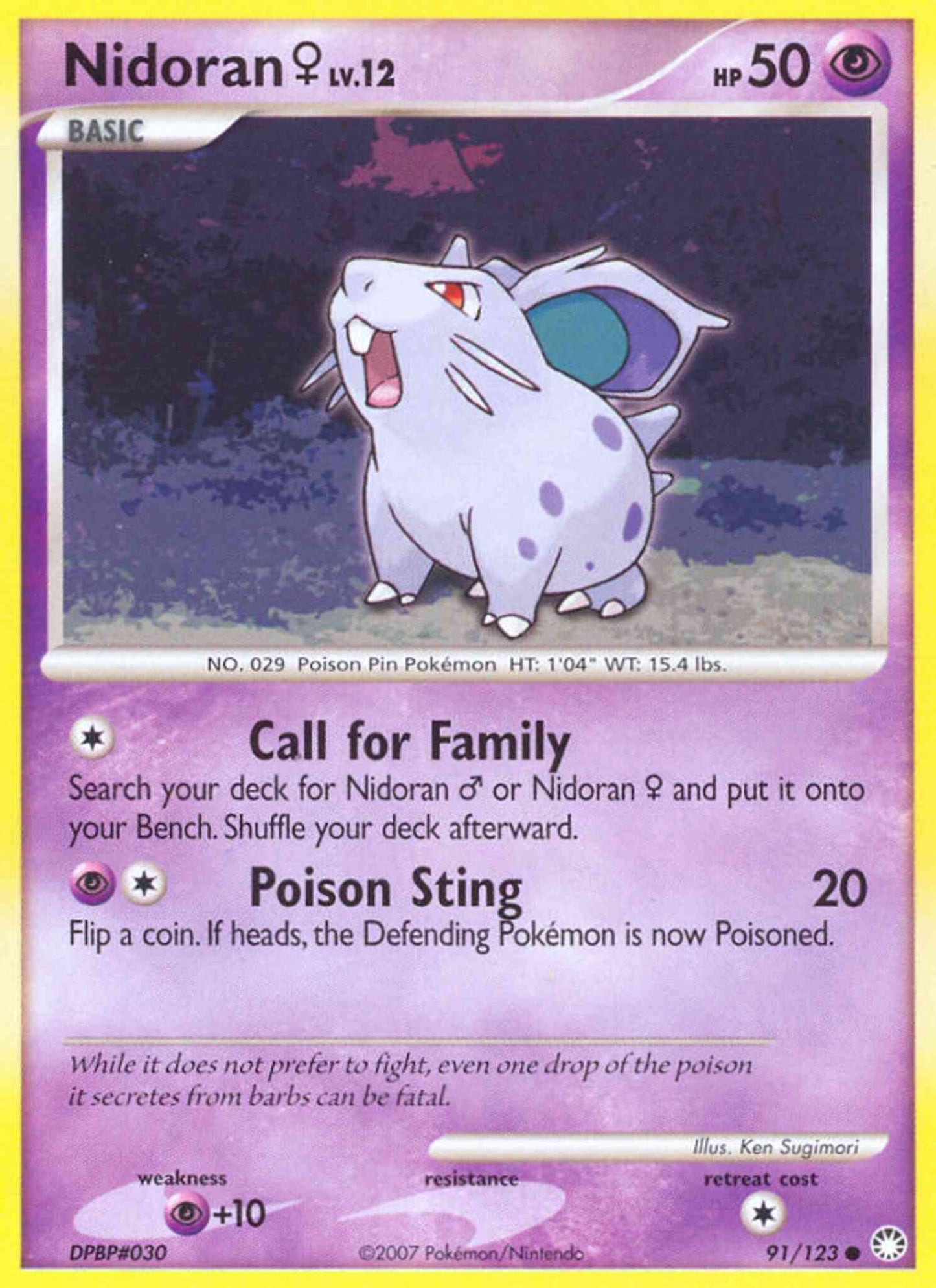 Nidoran♀ - 91/123 - Common [dp2-91] [Non-Holo]