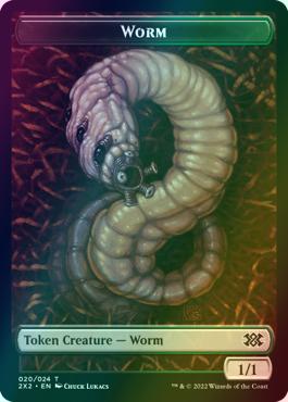 Soldier Token (07) // Worm Token (20) [Double Masters 2022: Tokens] [Foil]