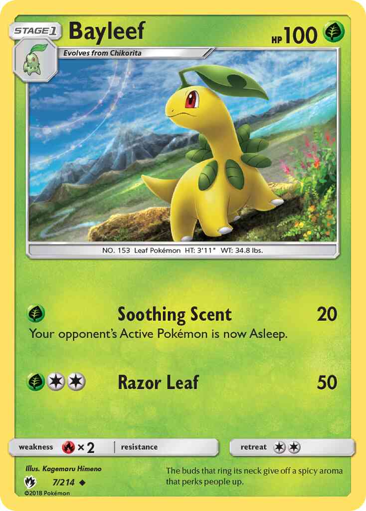 Bayleef - 7/214 - Uncommon [sm8-7] [Reverse Holo]