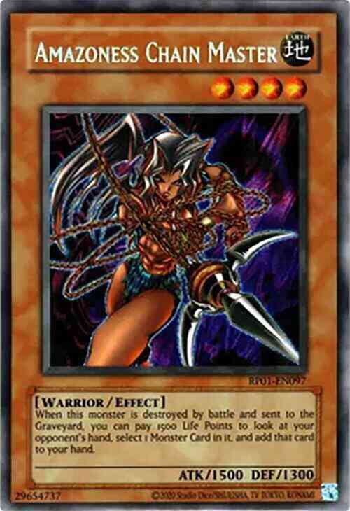 Amazoness Chain Master - 2020 Date Reprint - RP01-EN097 - Secret Rare - Unlimited